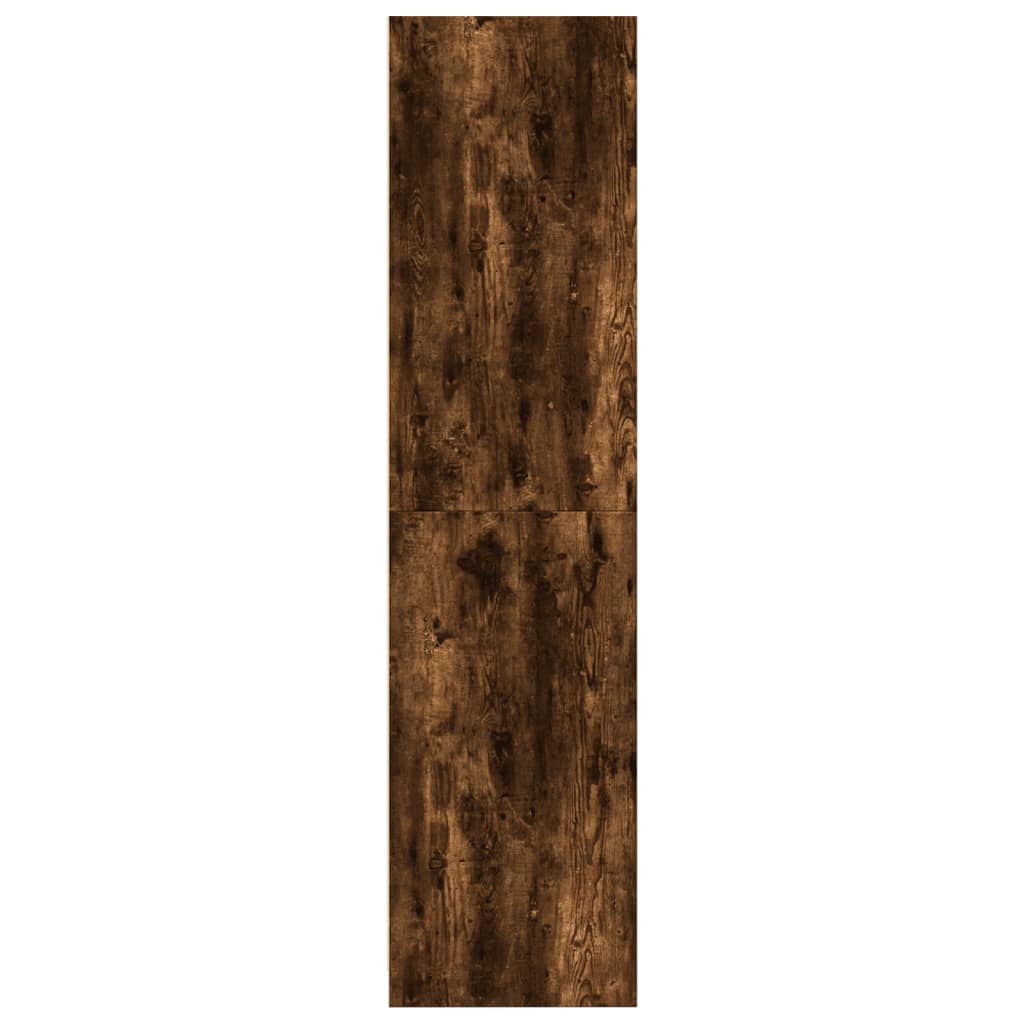 Kledingkast Bewerkt Hout Kleurig Gerookt Eiken
