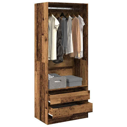 Kledingkast Bewerkt Hout Oud Hout