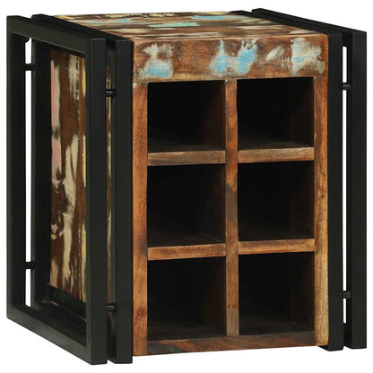 Wijnrek 35 X 35 X 39 Cm Massief Gerecycleerd Hout