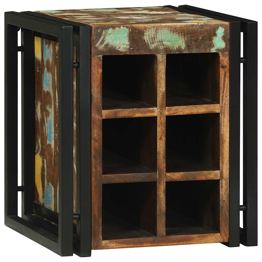 Wijnrek 35 X 35 X 39 Cm Massief Gerecycleerd Hout