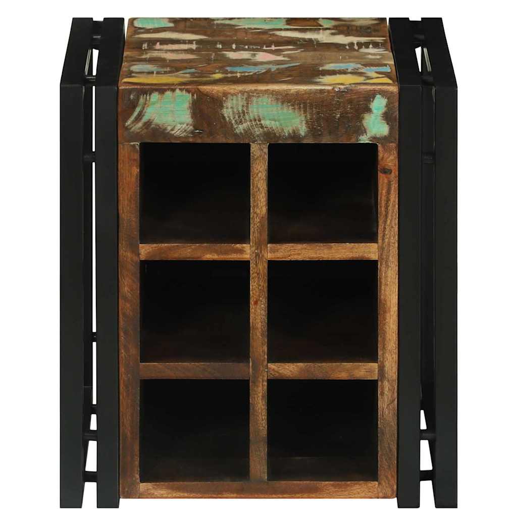 Wijnrek 35 X 35 X 39 Cm Massief Gerecycleerd Hout
