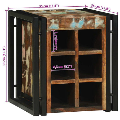 Wijnrek 35 X 35 X 39 Cm Massief Gerecycleerd Hout