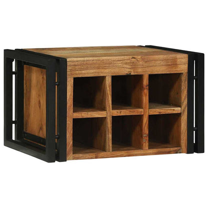 Wijnrek 35 X 35 X 39 Cm Massief Gerecycleerd Hout