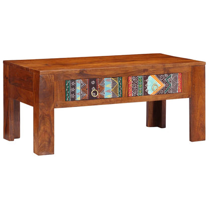 Salontafel 90X50X40 Cm Massief Acaciahout Blauw