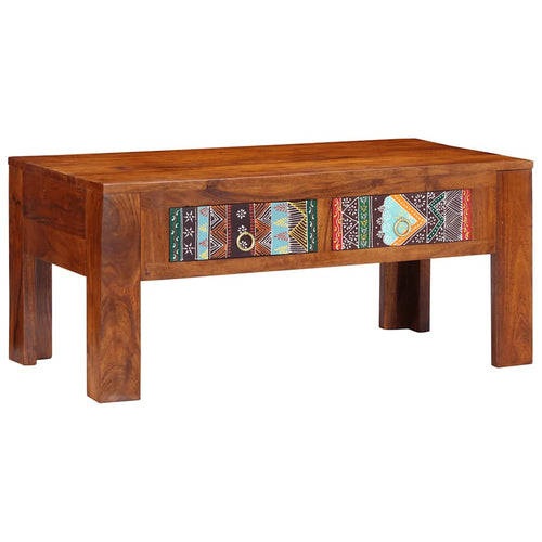 Salontafel 90X50X40 Cm Massief Acaciahout Blauw