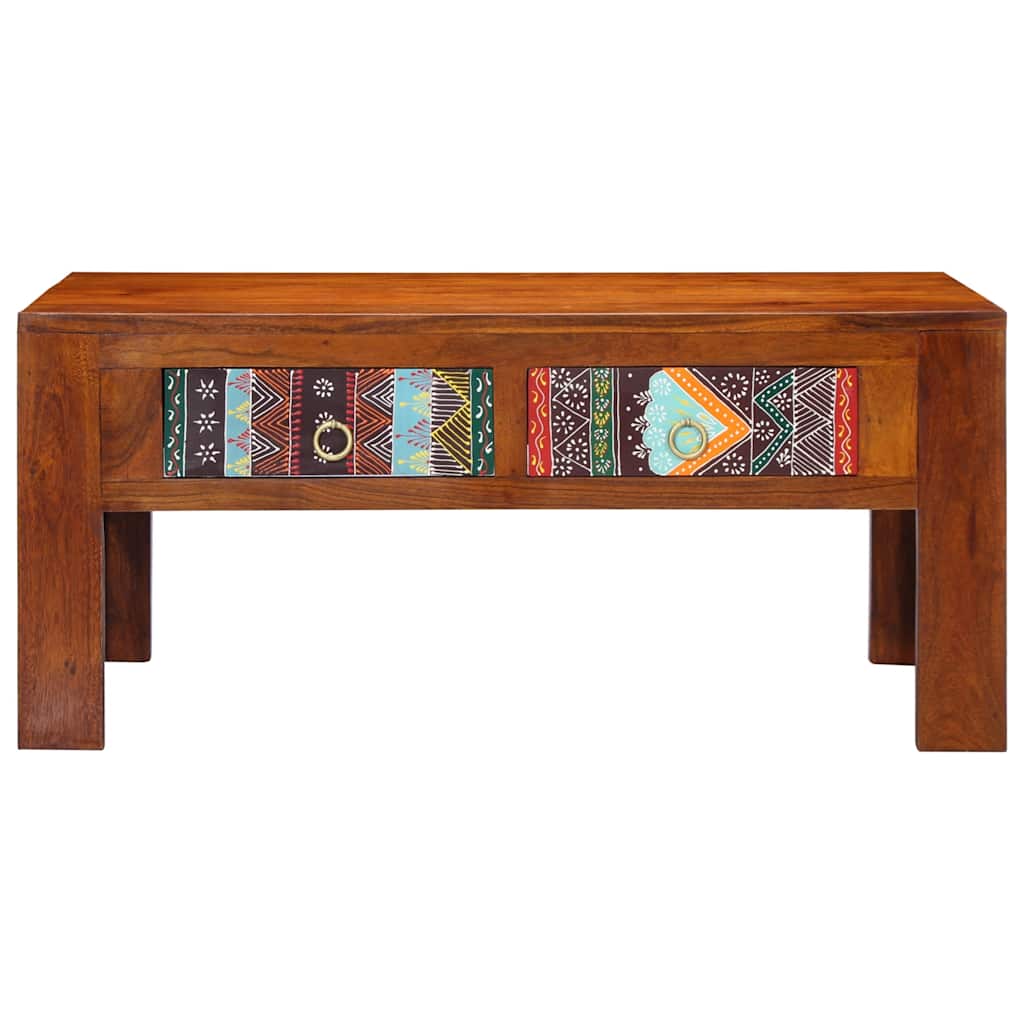 Salontafel 90X50X40 Cm Massief Acaciahout Blauw