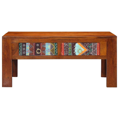 Salontafel 90X50X40 Cm Massief Acaciahout Blauw