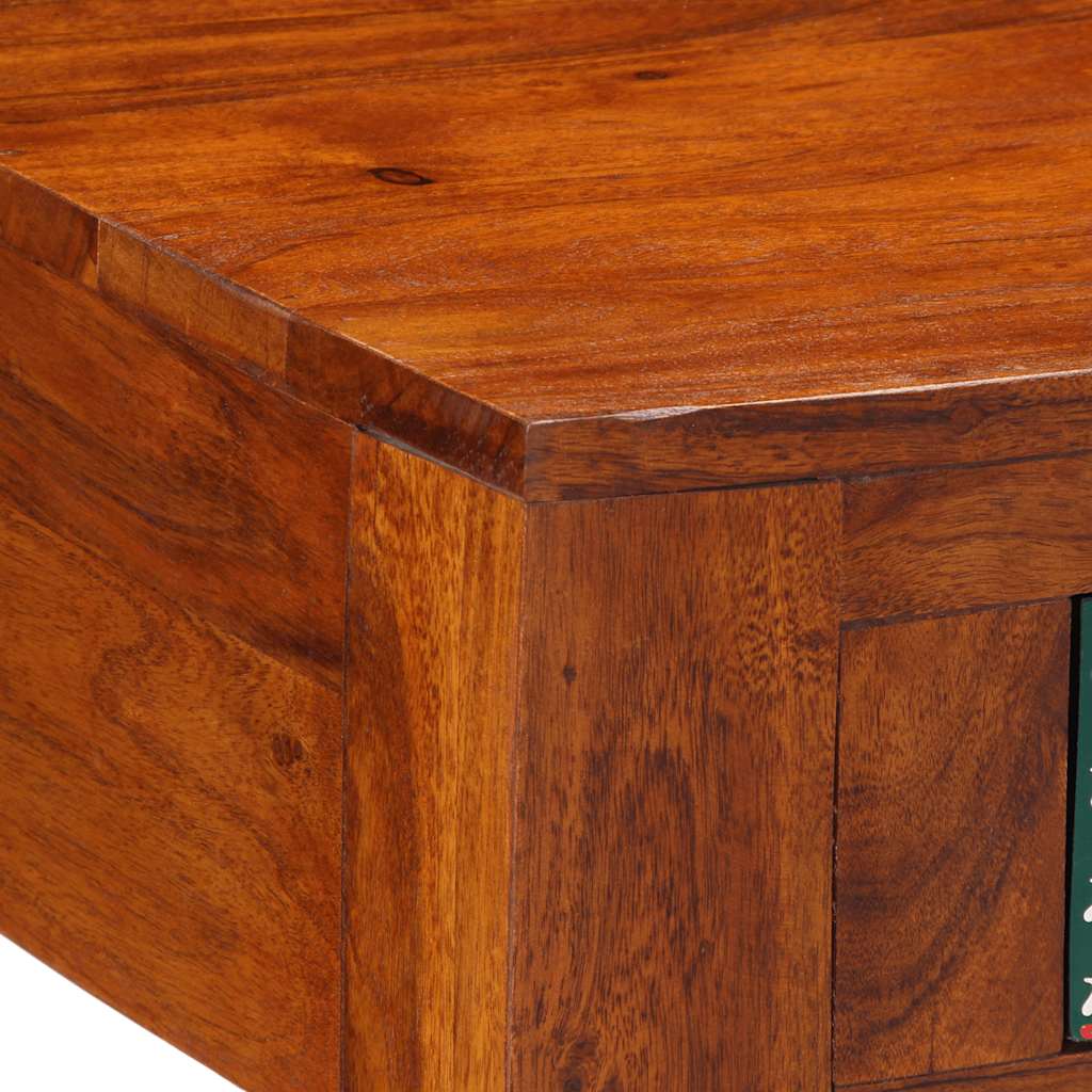 Salontafel 90X50X40 Cm Massief Acaciahout Blauw