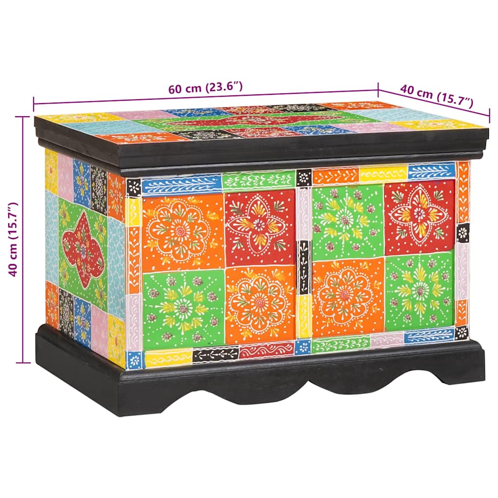 Opbergbox Multikleur Massief Mangohout