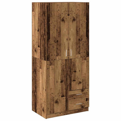Kledingkast 80X52X180 Cm Bewerkt Hout Kleurig