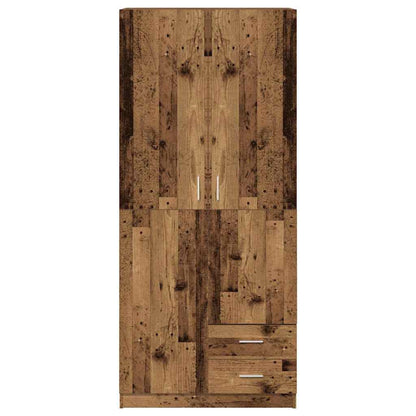 Kledingkast 80X52X180 Cm Bewerkt Hout Kleurig