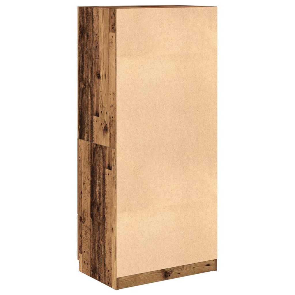 Kledingkast 80X52X180 Cm Bewerkt Hout Kleurig
