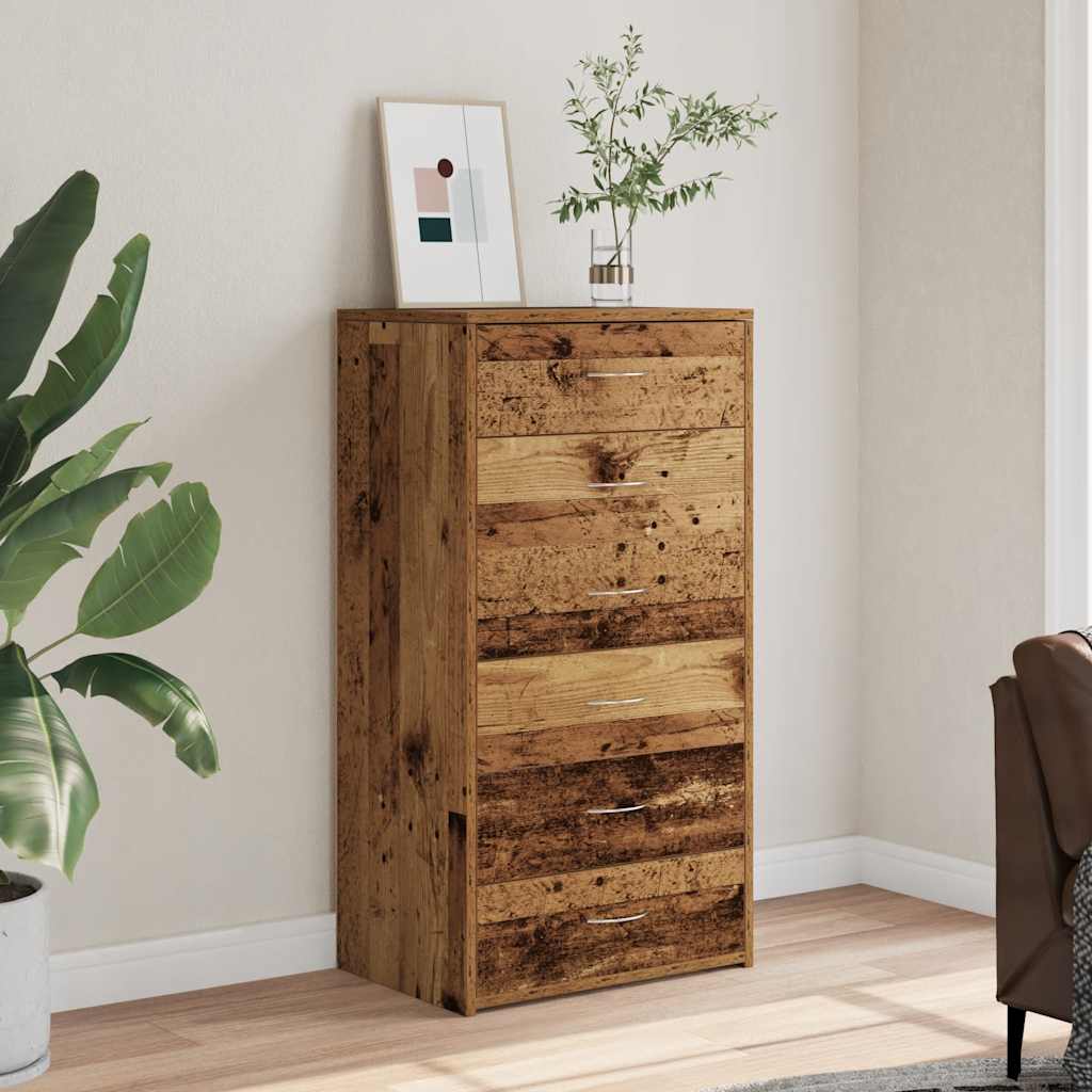 Dressoir Met 6 Lades 50X34X96 Cm Spaanplaat Kleurig