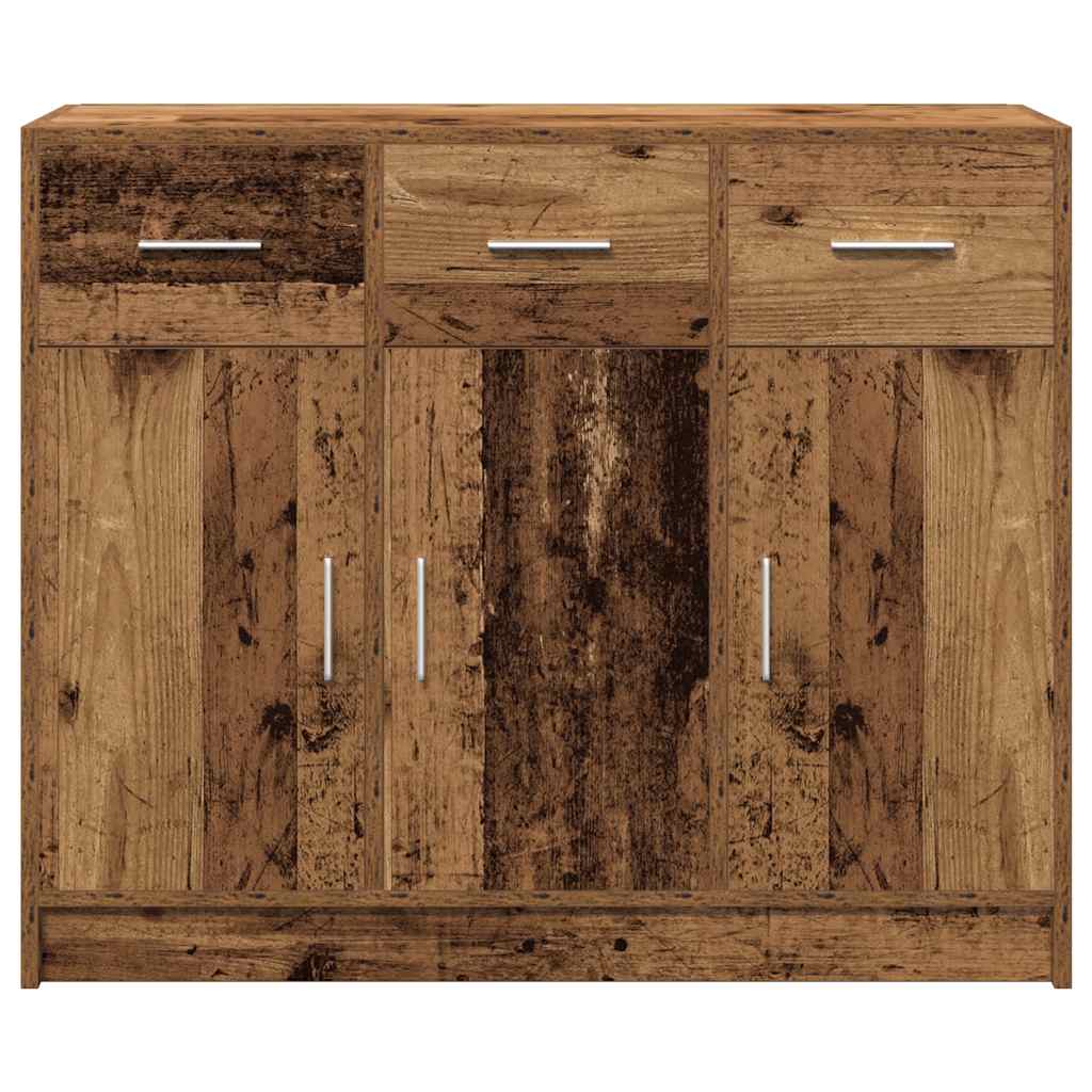 Dressoir 91X28X75 Cm Bewerkt Hout Kleurig