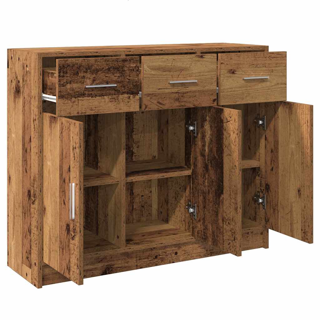 Dressoir 91X28X75 Cm Bewerkt Hout Kleurig