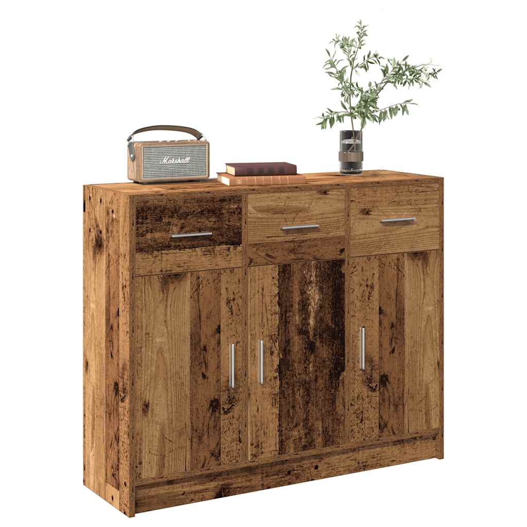 Dressoir 91X28X75 Cm Bewerkt Hout Kleurig