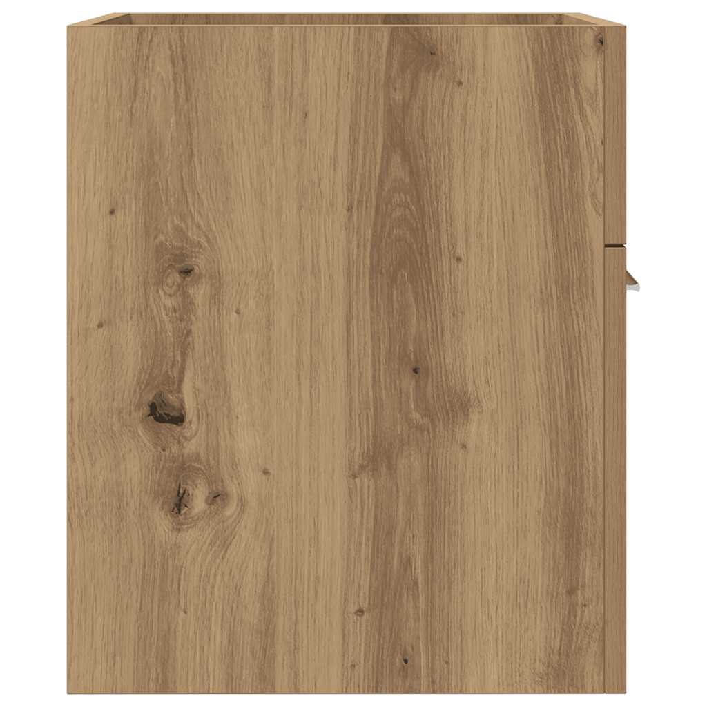Wastafelkast 41X38,5X46 Cm Bewerkt Hout Artisanaal Eikenkleur Artisanaal Eikenkleurig