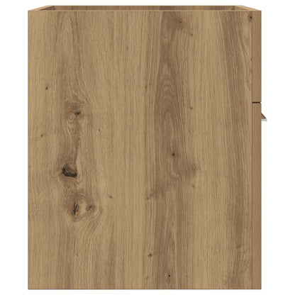 Wastafelkast 41X38,5X46 Cm Bewerkt Hout Artisanaal Eikenkleur Artisanaal Eikenkleurig