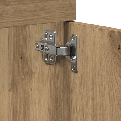 Wastafelkast 41X38,5X46 Cm Bewerkt Hout Artisanaal Eikenkleur Artisanaal Eikenkleurig