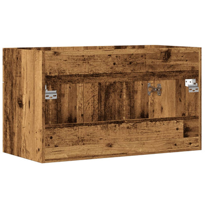 Wastafelkast 90X38,5X46 Cm Bewerkt Hout Kleurig Oud Hout