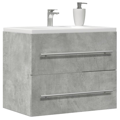 Wastafelkast 80X38,5X48 Cm Bewerkt Hout Betongrijs