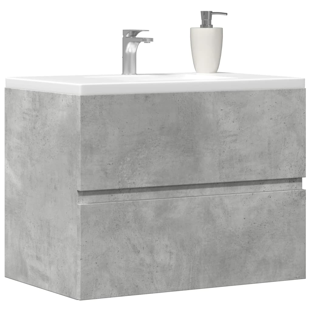Badkamerwandkast 80X38,5X45 Cm Bewerkt Hout Betongrijs