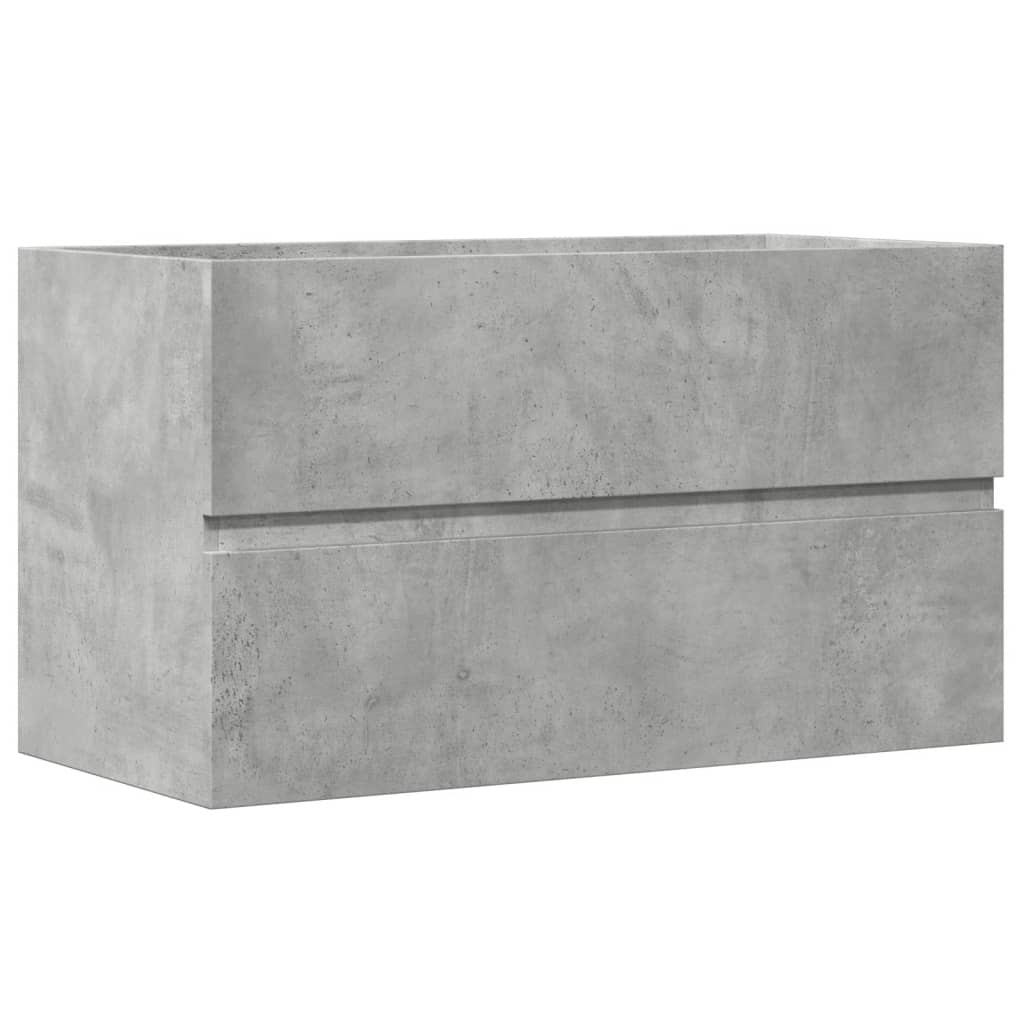 Badkamerwandkast 80X38,5X45 Cm Bewerkt Hout Betongrijs