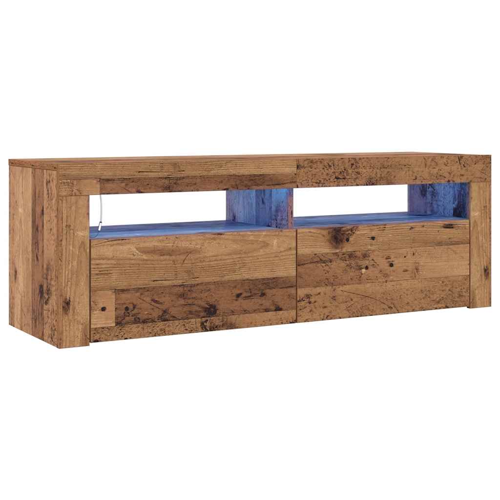 Tv-Meubel Met Led 120X35X40 Cm Bewerkt Hout