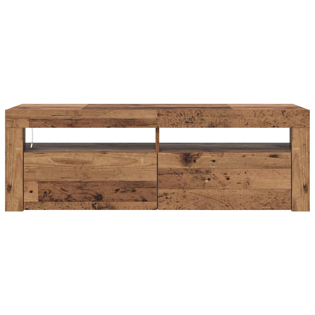 Tv-Meubel Met Led 120X35X40 Cm Bewerkt Hout