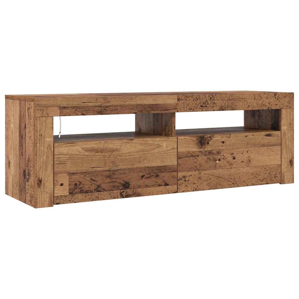 Tv-Meubel Met Led 120X35X40 Cm Bewerkt Hout