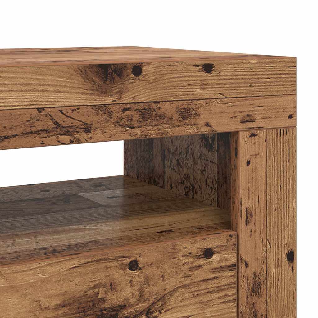Tv-Meubel Met Led 120X35X40 Cm Bewerkt Hout