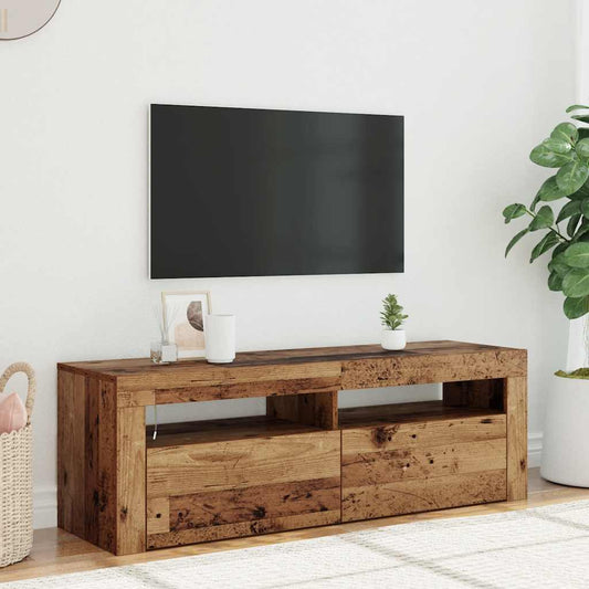 Tv-Meubel Met Led 120X35X40 Cm Bewerkt Hout