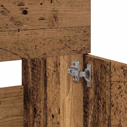 Badkamerkast Met Spiegel Bewerkt Hout Kleurig