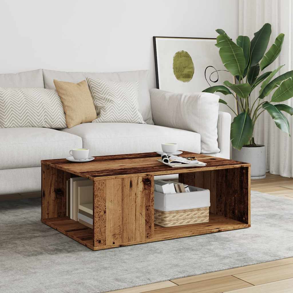 Salontafel 90X67X33 Cm Bewerkt Hout Kleurig