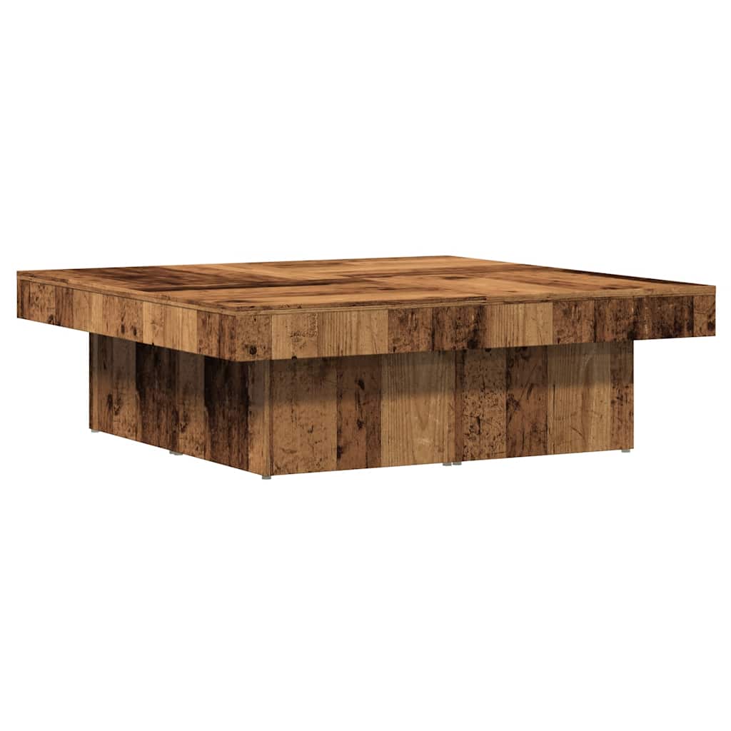 Salontafel 90X90X28 Cm Bewerkt Hout Kleurig
