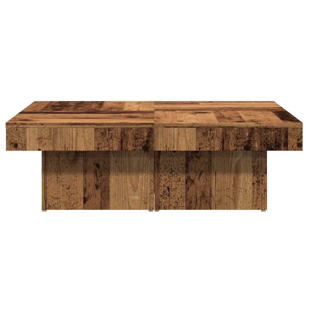 Salontafel 90X90X28 Cm Bewerkt Hout Kleurig
