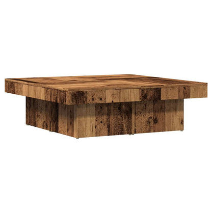 Salontafel 90X90X28 Cm Bewerkt Hout Kleurig