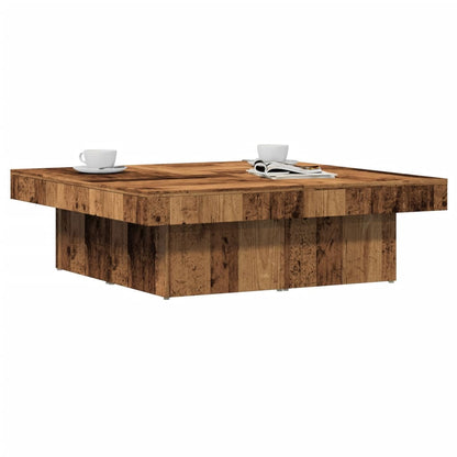 Salontafel 90X90X28 Cm Bewerkt Hout Kleurig