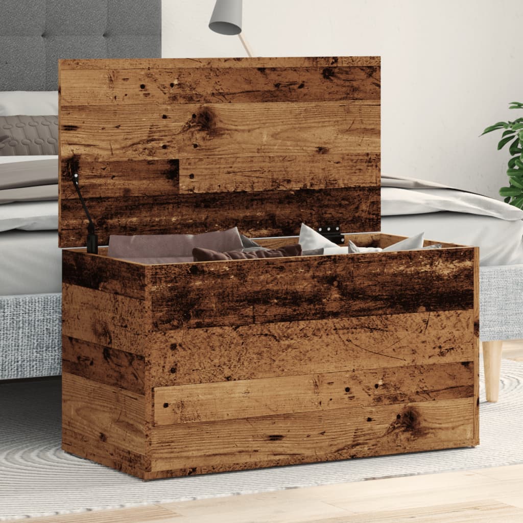 Opslagdoos Met Opslag Bewerkt Hout
