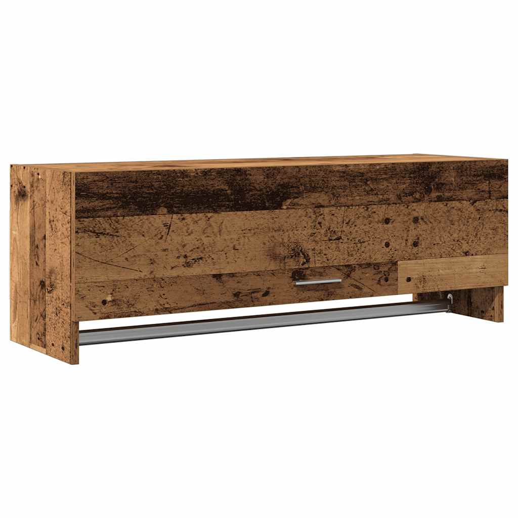 Kledingkast 100X32,5X35 Cm Bewerkt Hout Kleurig Oud Hout