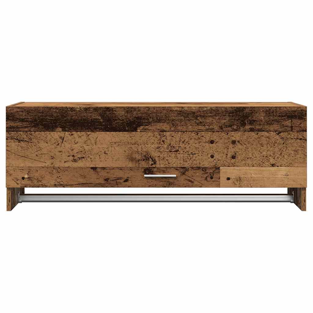Kledingkast 100X32,5X35 Cm Bewerkt Hout Kleurig Oud Hout