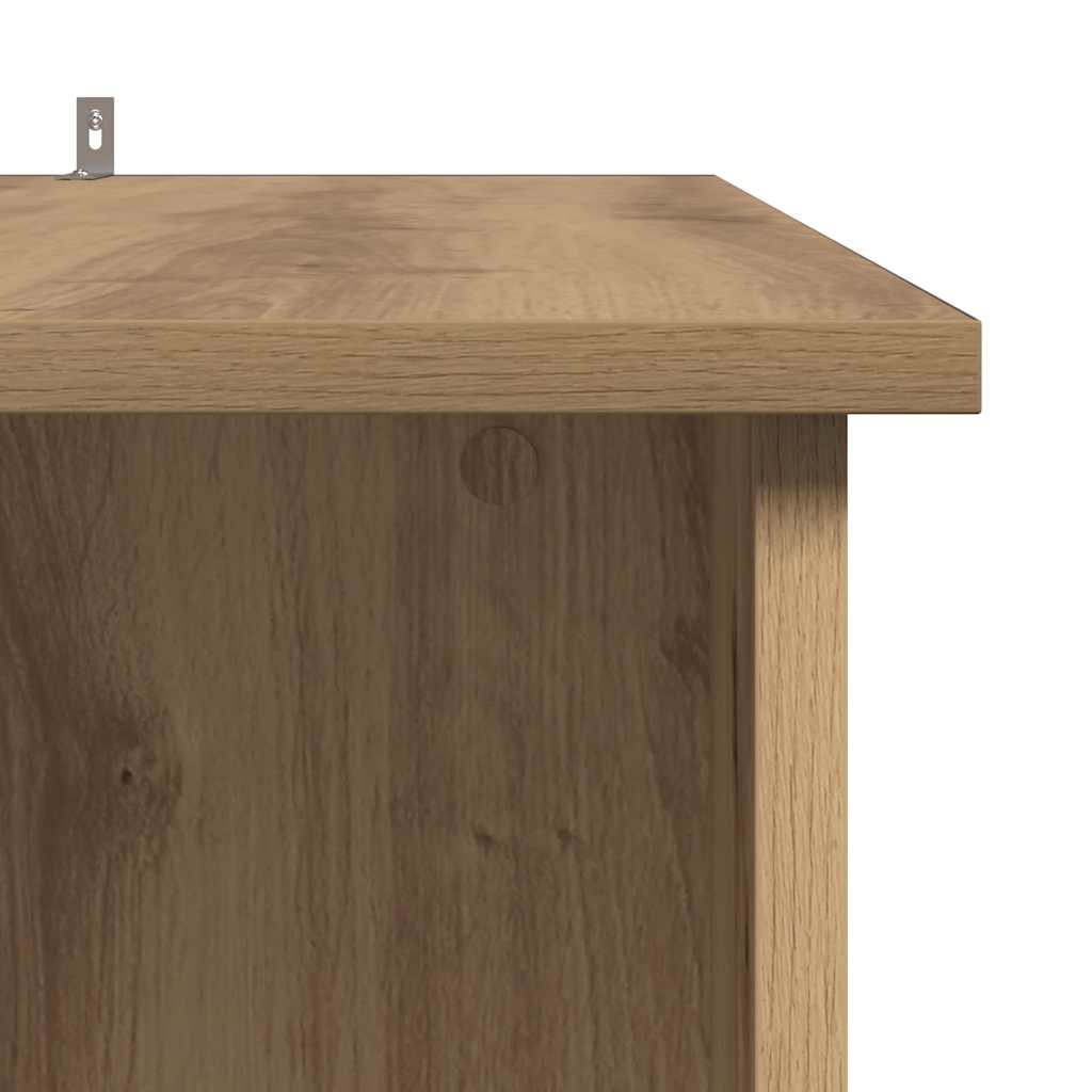 Bartafel Met Schap 102X50X103,5Cm Bewerkt Hout Artisanaal Eiken