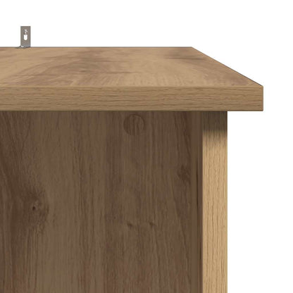 Bartafel Met Schap 102X50X103,5Cm Bewerkt Hout Artisanaal Eiken