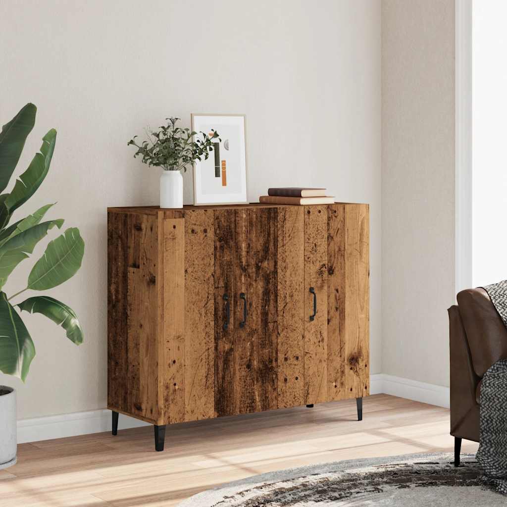 Dressoir 90X34X80 Cm Bewerkt Hout Kleurig