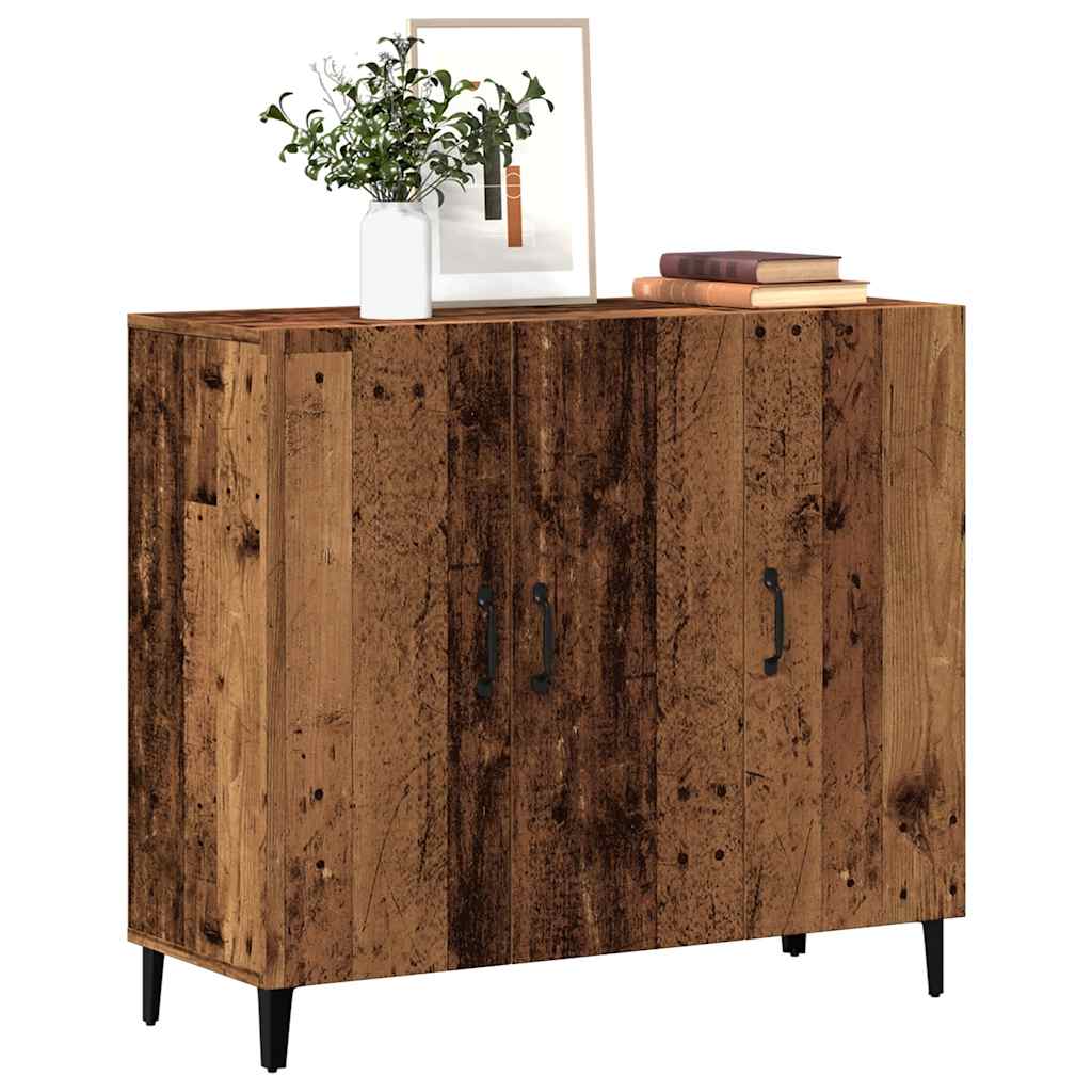 Dressoir 90X34X80 Cm Bewerkt Hout Kleurig