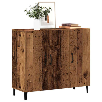 Dressoir 90X34X80 Cm Bewerkt Hout Kleurig