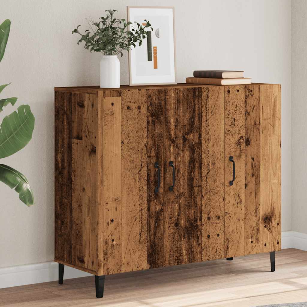 Dressoir 90X34X80 Cm Bewerkt Hout Kleurig