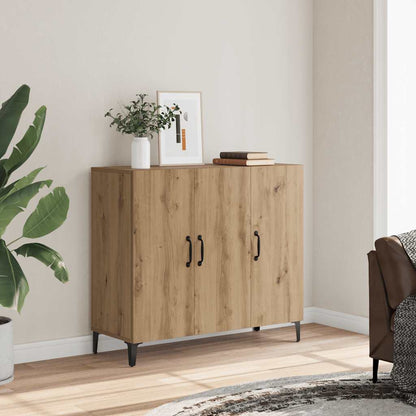 Dressoir 90X34X80 Cm Bewerkt Hout Kleurig