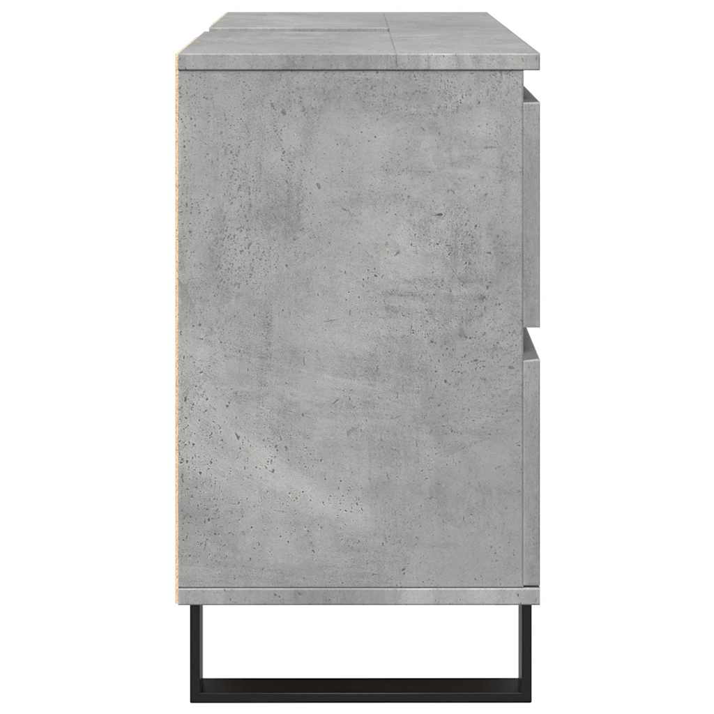 Badkamerkast 80X33X60 Cm Bewerkt Hout Betongrijs