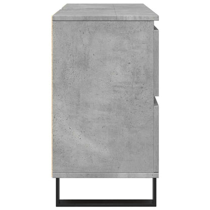 Badkamerkast 80X33X60 Cm Bewerkt Hout Betongrijs